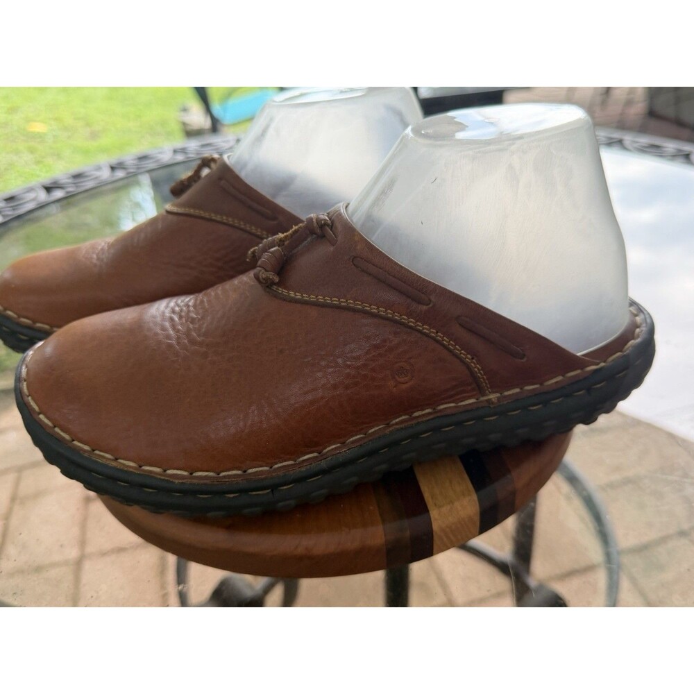 Born Womens 8 EU 39 Brown Leather Slip On Loafers Comfort Casual Shoes